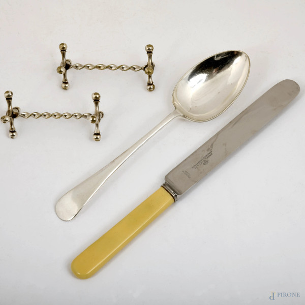 Servizio di posate da 12 persone in Sheffield e osso Frank Cobb & Co., XX secolo