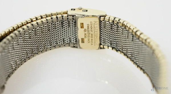 Longines, orologio da polso unisex, Anni '60, quadrante circolare 10 k goldfilled, cinturino in a...