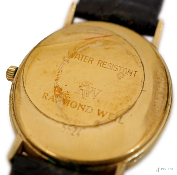 Orologio Reimond Weil Quartz 34 mm con cassa placcata in oro, (difetti, meccanismo da revisionare...