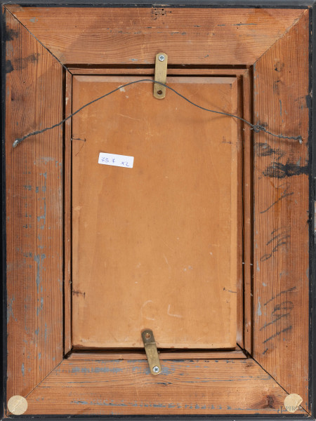 Carl Schleusing (1865-1953), Coppia di ritratti raffiguranti pescatore con pipa e giovane popolan...