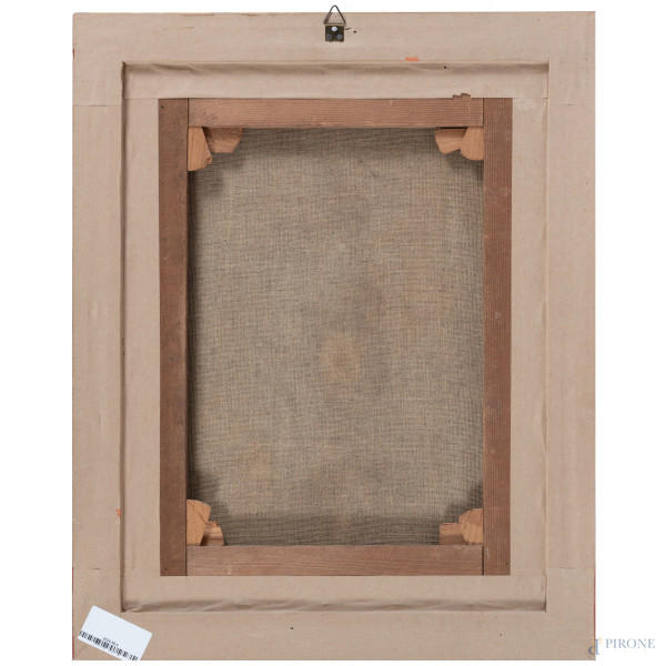 Profilo virile, XVIII secolo, olio su tela, cm 47,5x37, entro cornice, (lieve craquelure)