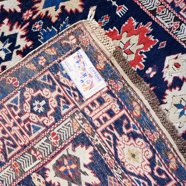 Tappeto galleria, cm 367x108, (difetti, parti consunte)