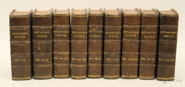 Opere, Metastasio, nove volumi, 1824.