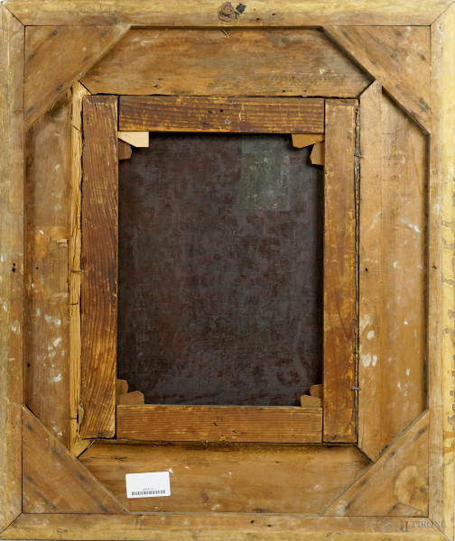 Toeletta domestica (da Bartolomé Esteban Murillo, 1618-1682), XIX secolo, olio su tela, cm 45x36,...