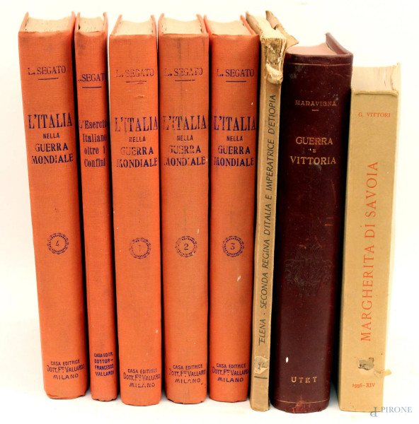Lotto composto da otto libri di storia del &#39;900.
