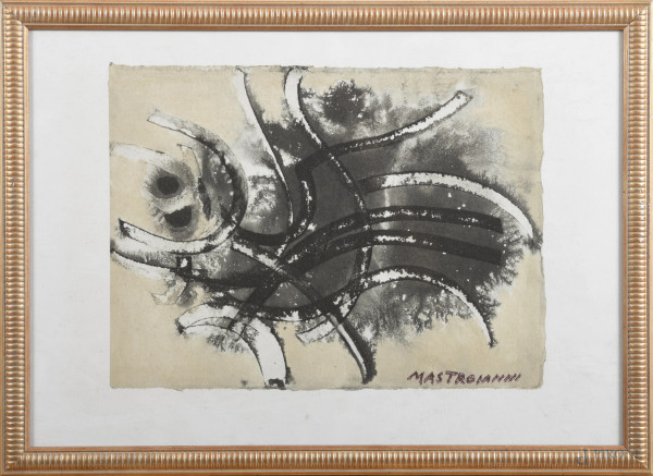 Stampa da Umberto Mastroianni, XX secolo, cm 52x37, entro cornice