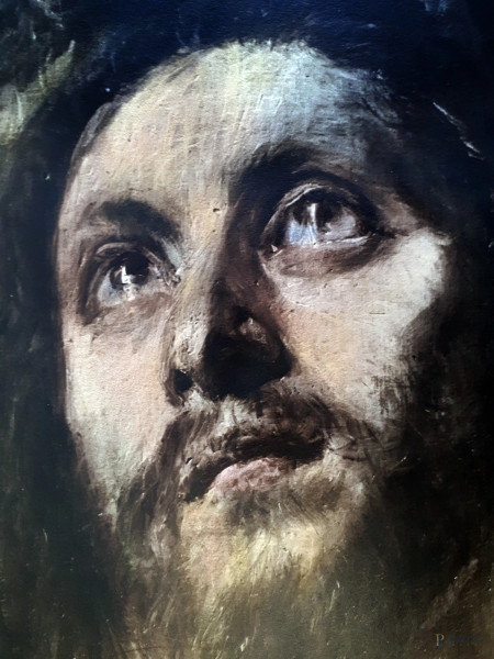 Il Salvatore, da un dipino di El Greco, cromolitografia su carta, cm 49x29