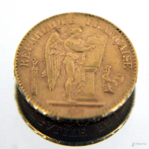 Marengo 20 Franchi in oro del Genio Francese, Terza Repubblica.