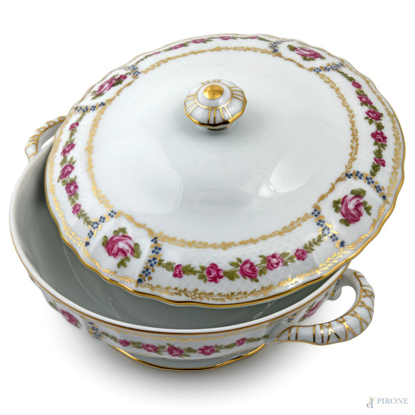 Servizio in porcellana Roses de Limoges composto da: