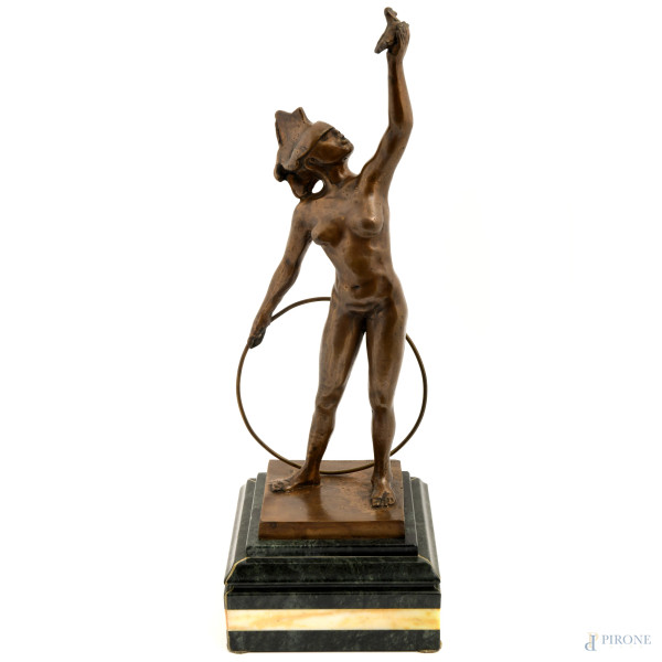 Ugo Attardi - La Dea Bendata, 1995, altezza cm 45, bronzo fusione a cera persa, es. LXXXVII/CCXXV, firmato alla base