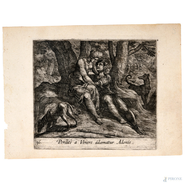 Antonio Tempesta, (1555 – 1630) Lotto di due acqueforti dalla serie "Le Metamorfosi" di Ovidio, f...