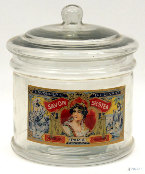 Biscottiera in vetro Savon.