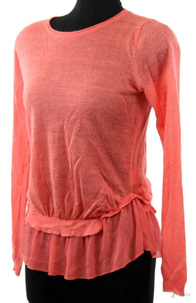 My Star, maglietta da donna a maniche lunghe color rosa salmone, taglia S/M, (segni di utilizzo).