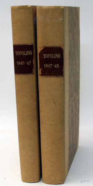 Lotto composto da due libri di Topolino anni 1945/47 e 1947/48.