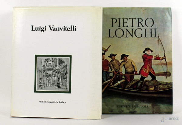 Lotto di due volumi: AA.VV. Luigi Vanvitelli, Edizioni Scientifiche italiane, Napoli, 1973;  T. Pignatti, Pietro Longhi, Editrice La Scuola, Brescia, 1973