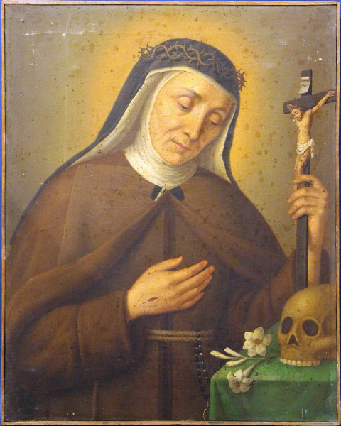 Santa Caterina,olio su tela 52x64 cm,XIX sec.