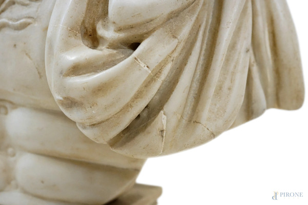 Caligola, busto in marmo bianco, cm H 49.5, XX secolo