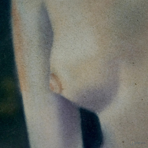 Artista del XX secolo, Nudo femminile, pastello su carta, cm 80x50, entro cornice