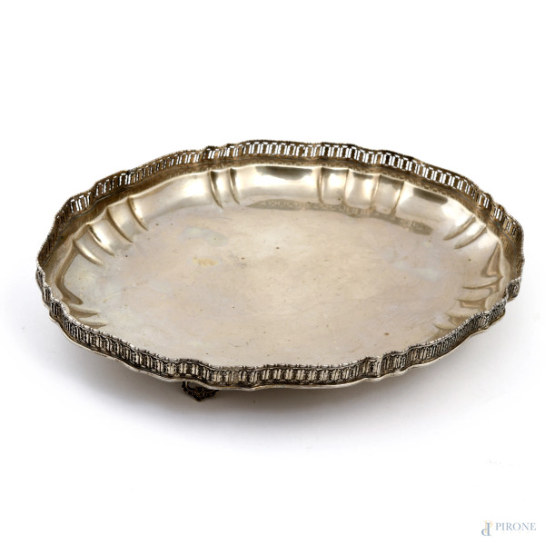 Servizio composto da caffettiera, teiera, lattiera e zuccheriera in argento 800/000 punzone 23AL, altezza  [..]