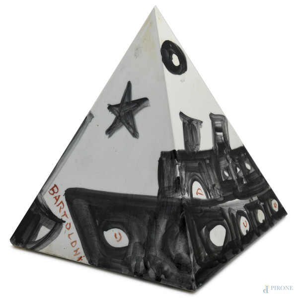 Senza Titolo, XX secolo, scultura in ceramica, cm 30x24x24, firmato 
