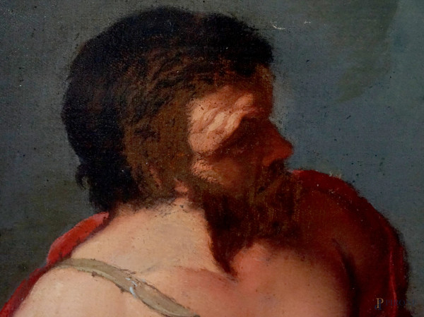 Carlo Maratta (Camerano, 1625-Roma, 1713) attr.a, Il Martirio di Sant'Andrea, olio su tela, cm 11...