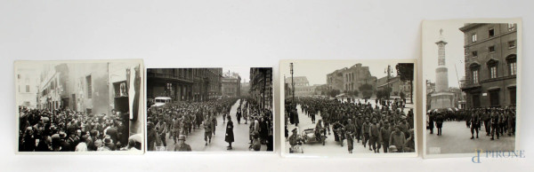 Lotto composto da quattro fotografie originali del periodo fascista.