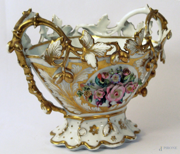 Coppia di vasi in maiolica 