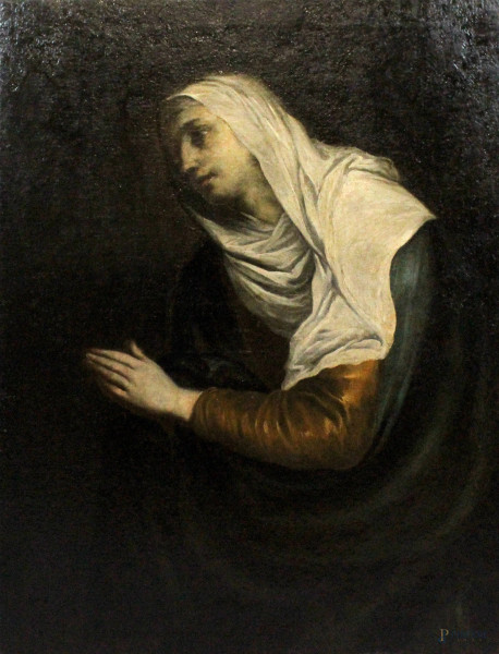Daniel Van Den Dijck (Anversa, 1610 - Mantova, 1670), Vergine Orante, olio su tela, cm 93x70,