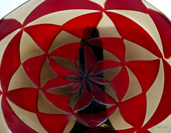 Ercole Barovier (1889-1972), Barovier & Toso, Murano, 1963, grande piatto della serie "Intarsio" ...