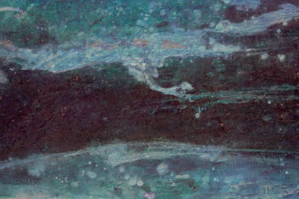 Ilia Peikov (Sofia 1911 - Roma 1998), Senza titolo, olio su tela, cm 50x60, entro cornice