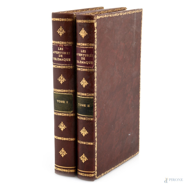 Les Aventures de Telemaque fils d'Ulysse, 1788, 2 voll, (segni di usura)