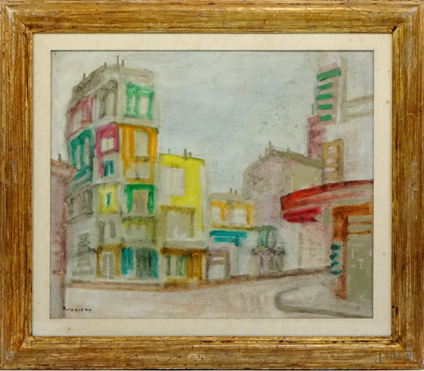 Amedeo Ruggiero - Paris, olio su tela, cm 50x60, entro cornice