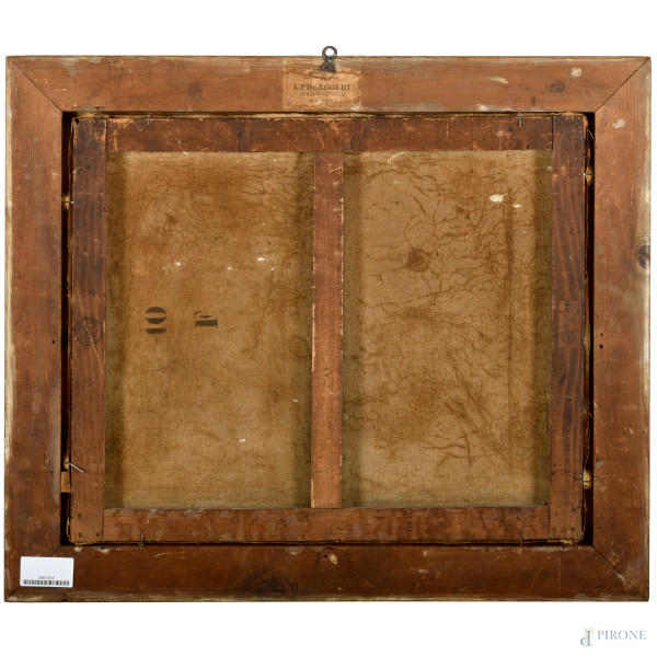 Lo scultore, olio su tela, firmato e datato "20" in basso a sinistra, cm 46x55, entro cornice, (d...