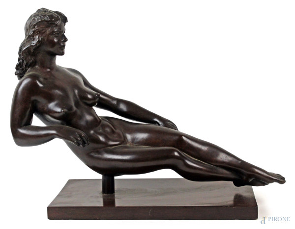Francesco Messina - Flora, scultura in bronzo, cm 30x41, es. XVIII/XXV, base in legno