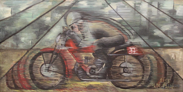 Motociclista in velocità