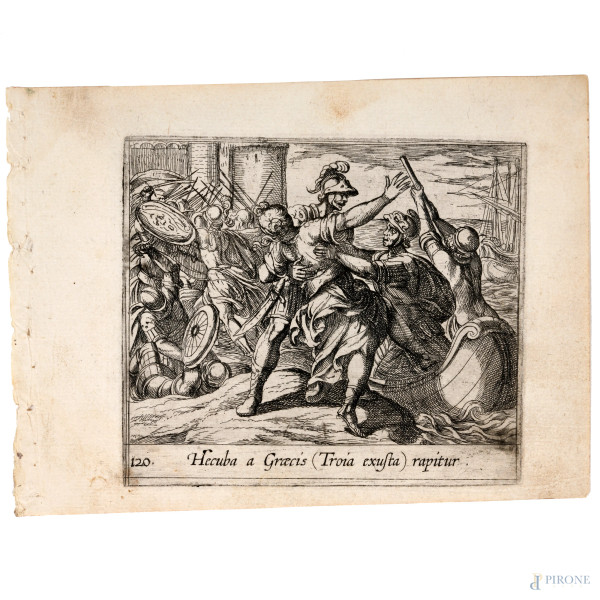 Antonio Tempesta, (1555 – 1630) Lotto di due acqueforti dalla serie "Le Metamorfosi" di Ovidio, f...