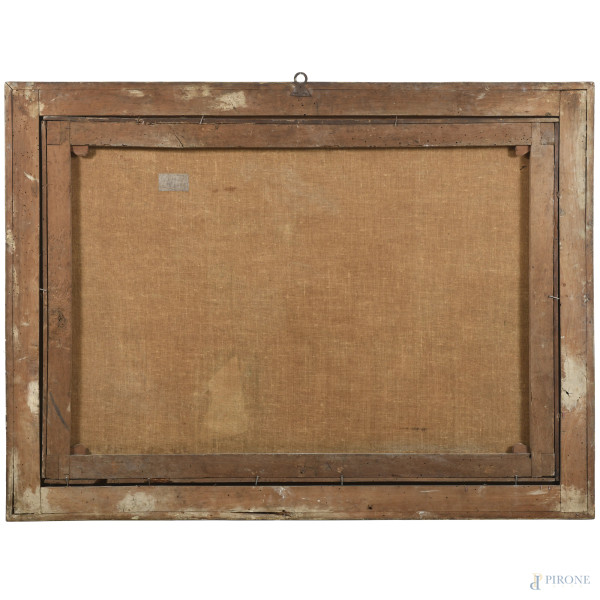 Le lavandaie, XVIII secolo, olio su tela, cm 76,5x109, entro cornice