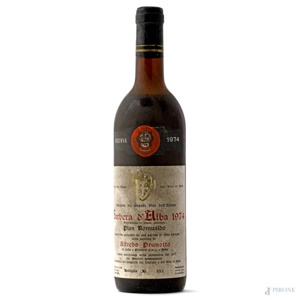 Barbera d'Alba Riserva, Alfredo Prunotto, 1974