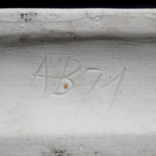 Antonín Bartos (1933-2021), lotto di due sculture in ceramica, siglate e datate "91", altezza max...