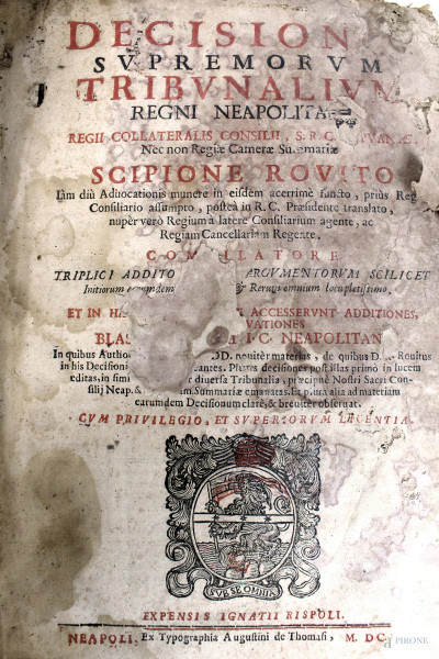Lotto di due libri del XVIII secolo, (difetti).