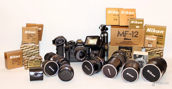 Macchina fotografica Nikon più Motorola flash accessori, filtri