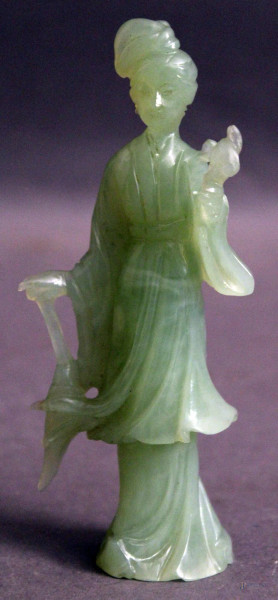 Fior di loto in giada, Cina, inizi XX sec., H 12,5.