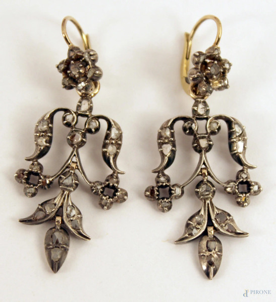 Orecchini in oro e argento