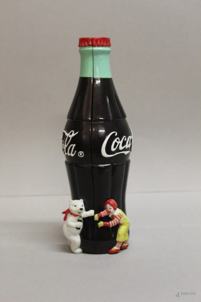 Bottiglia commemorativa mcdonald's coca cola 2000 h. 20 cm