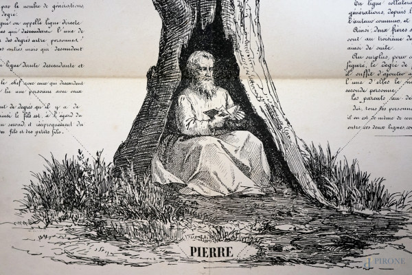 Lotto di due libri: Arbre généalogique pour la supputation des degrés de parenté successible, 5° ...