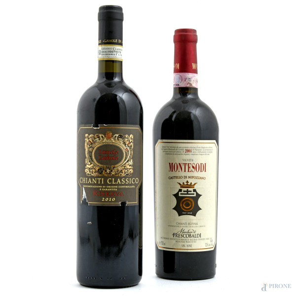Lotto di due bottiglie di Chianti