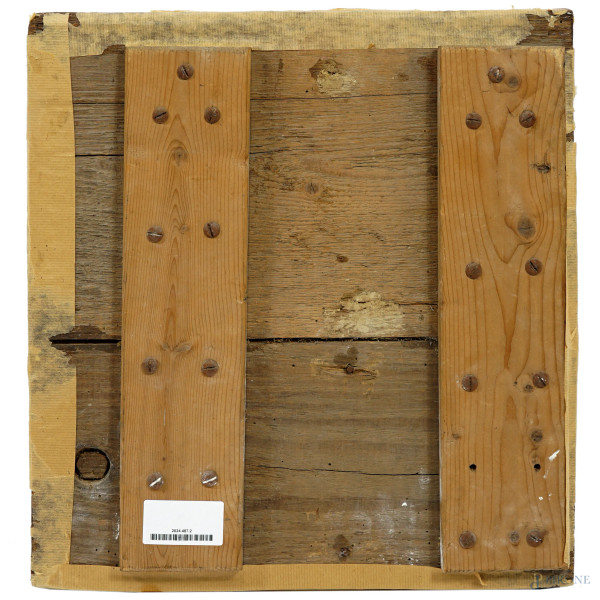 Vergine, XVII secolo, olio su tavola, cm 44x39,5 (difetti)