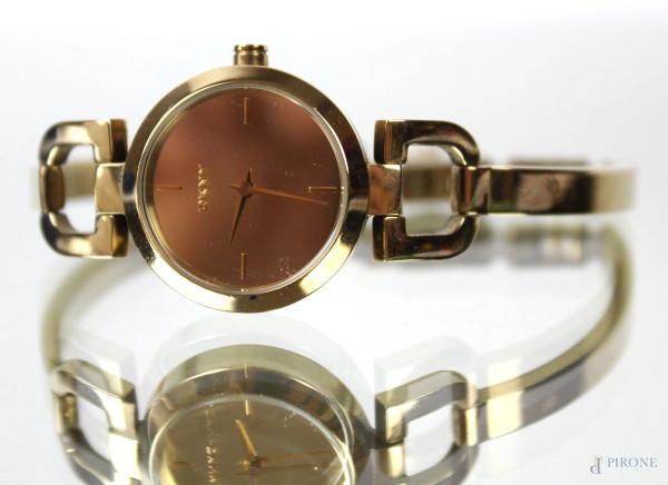 DKNY, orologio da polso, da donna, con cassa in acciaio, (da revisionare)