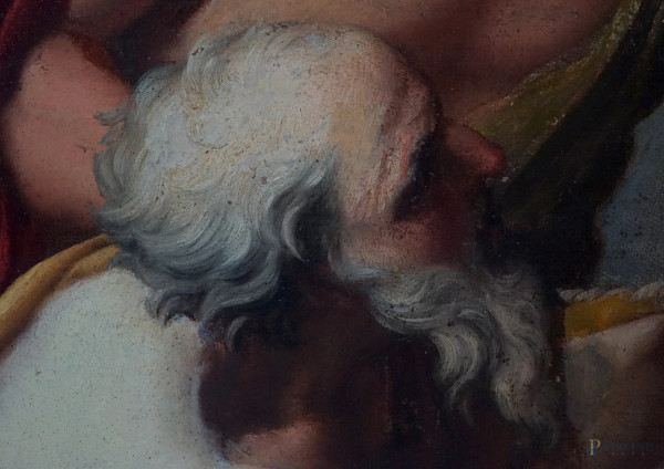 Carlo Maratta (Camerano, 1625-Roma, 1713) attr.a, Il Martirio di Sant'Andrea, olio su tela, cm 11...