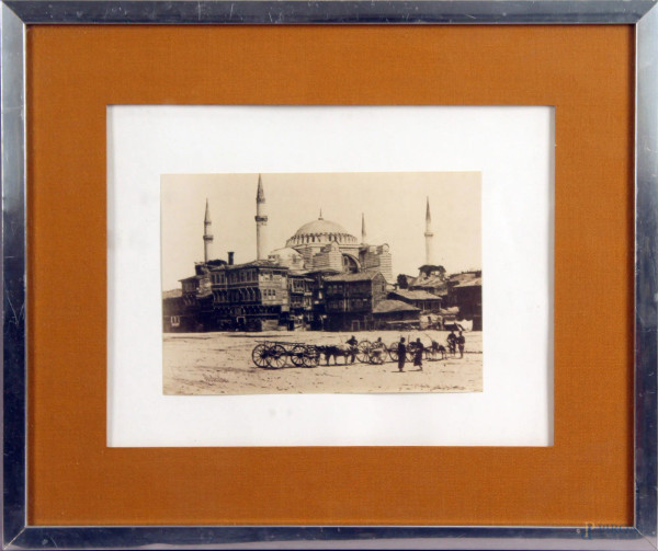 Foto di Istanbul, cm. 18x12, 1857, entro cornice.